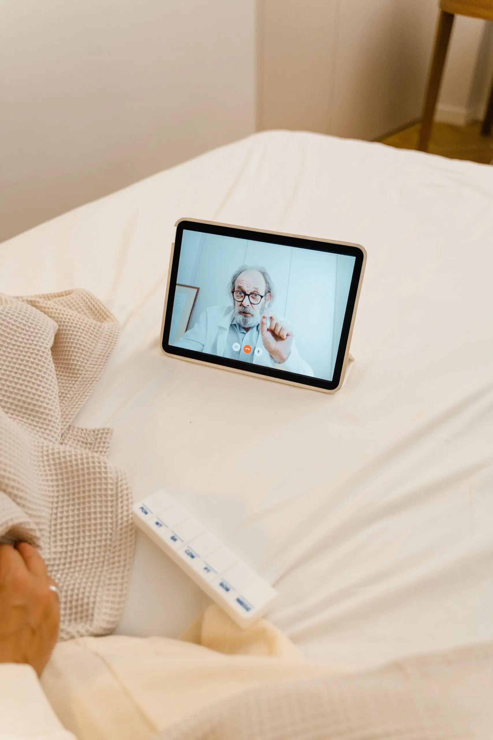 Téléconsultation avec un médecin depuis le domicile